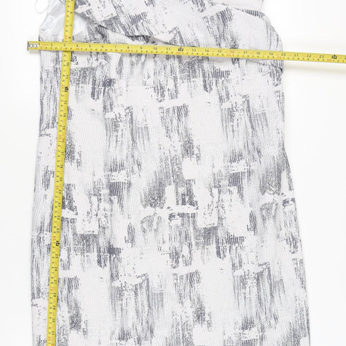 Kaleidoscope Women’s Grey Size 18 Asymmetric Neck Sheath Dress