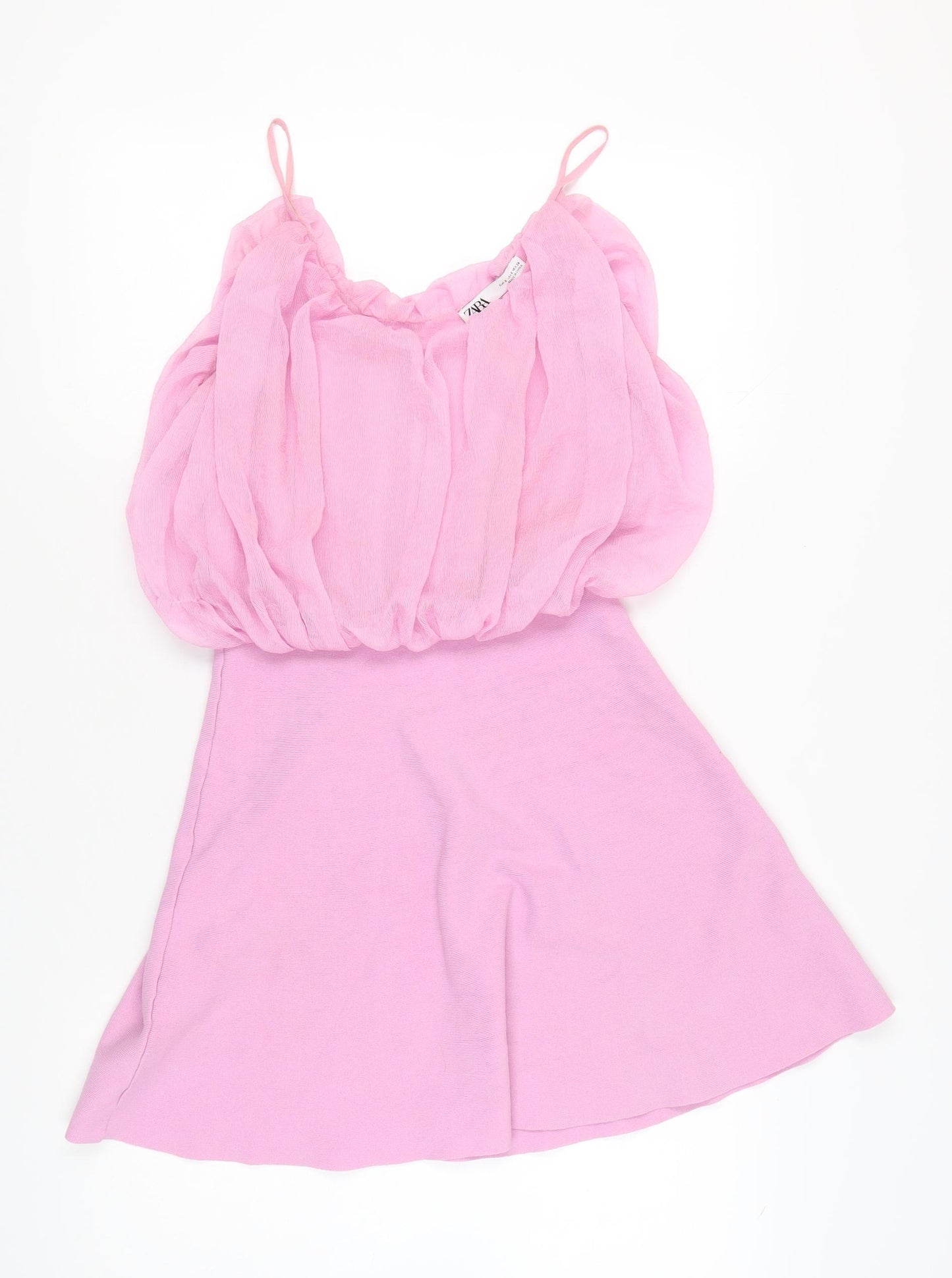 ZARA Women’s Pink A-Line Sleeveless Short Dress Size 8