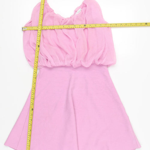 ZARA Women’s Pink A-Line Sleeveless Short Dress Size 8