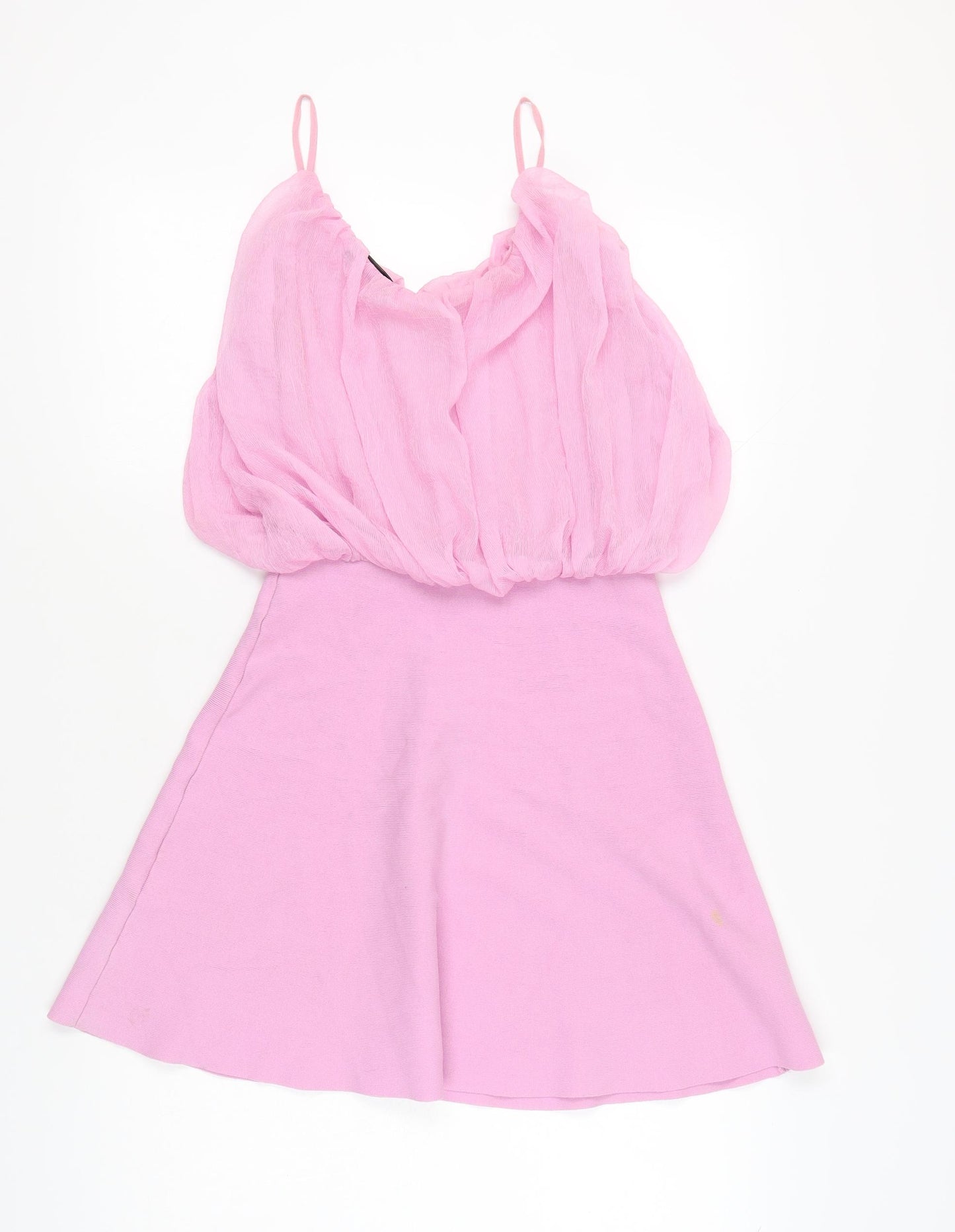 ZARA Women’s Pink A-Line Sleeveless Short Dress Size 8