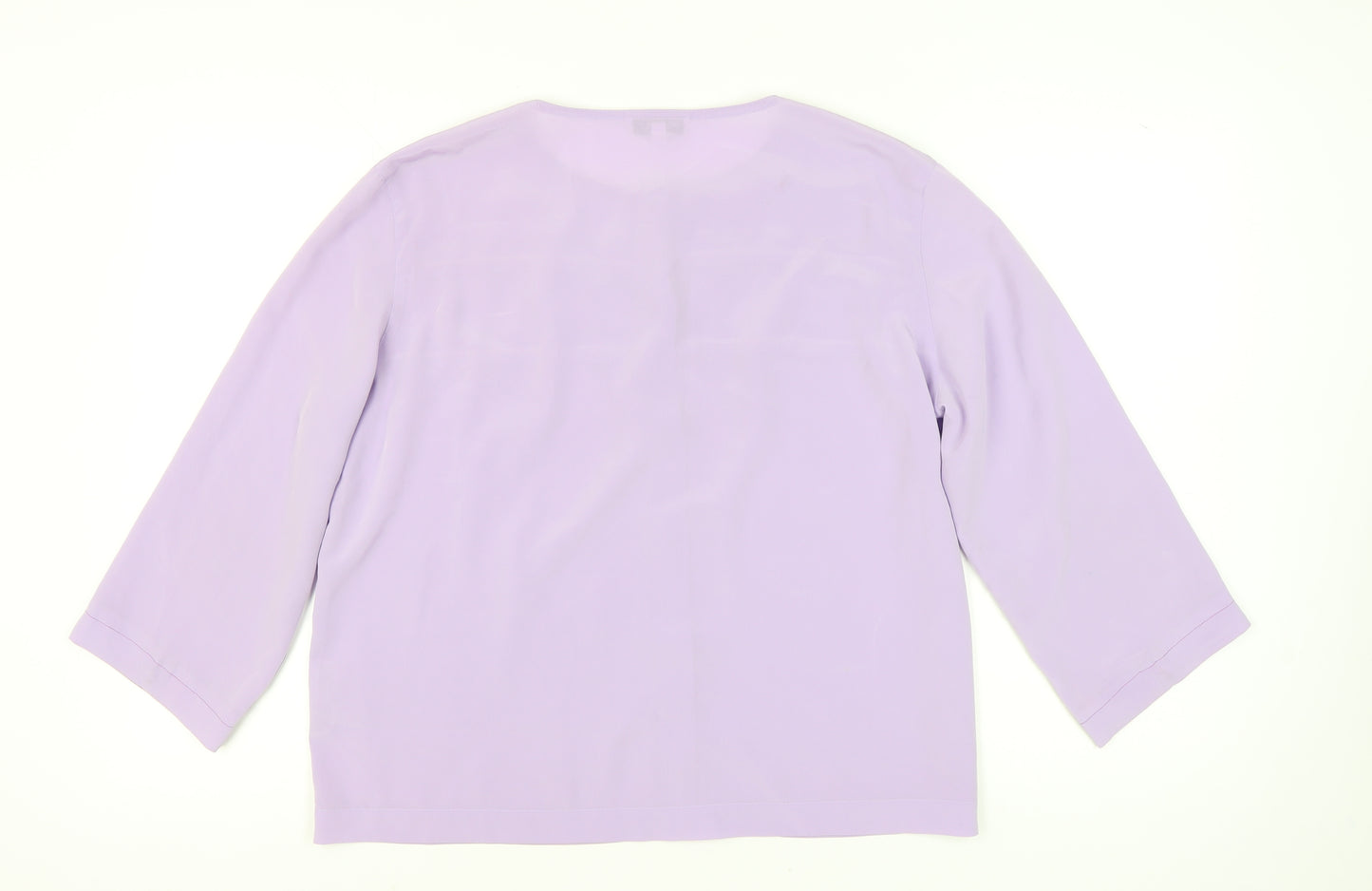 Planet Women Purple Button-Up Blouse Size 16 3/4 Sleeve