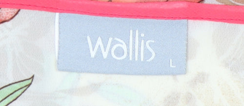 Wallis Women’s Multicoloured Floral Kimono Chiffon Blouse L