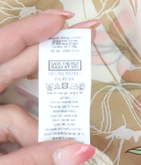 Wallis Women’s Multicoloured Floral Kimono Chiffon Blouse L