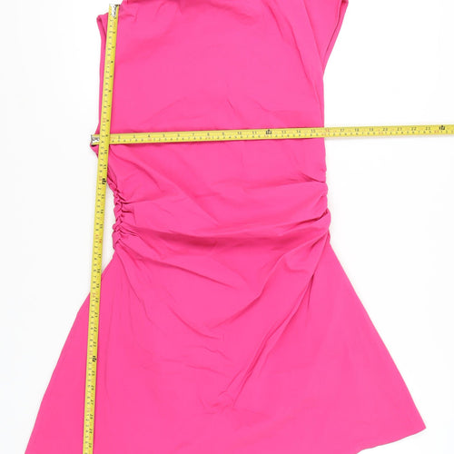 ASOS DESIGN Women’s Pink Size 14 Sheath Party Dress Sleeveless Ruched