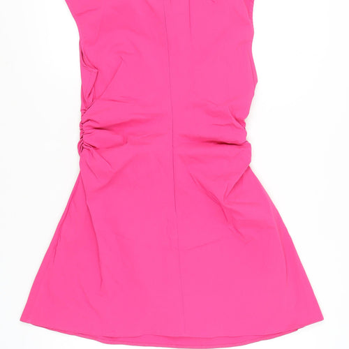 ASOS DESIGN Women’s Pink Size 14 Sheath Party Dress Sleeveless Ruched