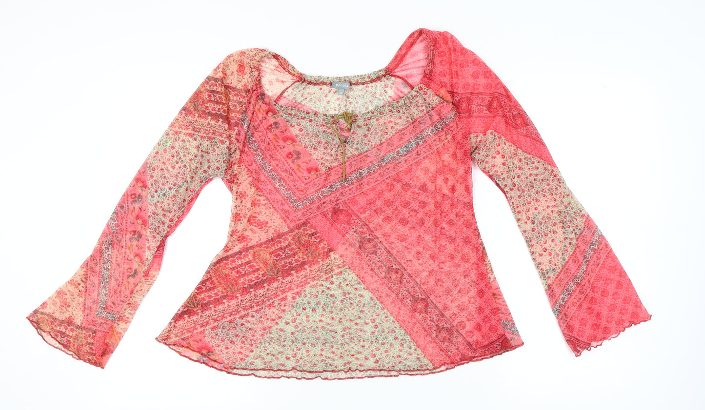 Marks and Spencer Women’s Multicoloured Floral Bohemian Blouse Size 14