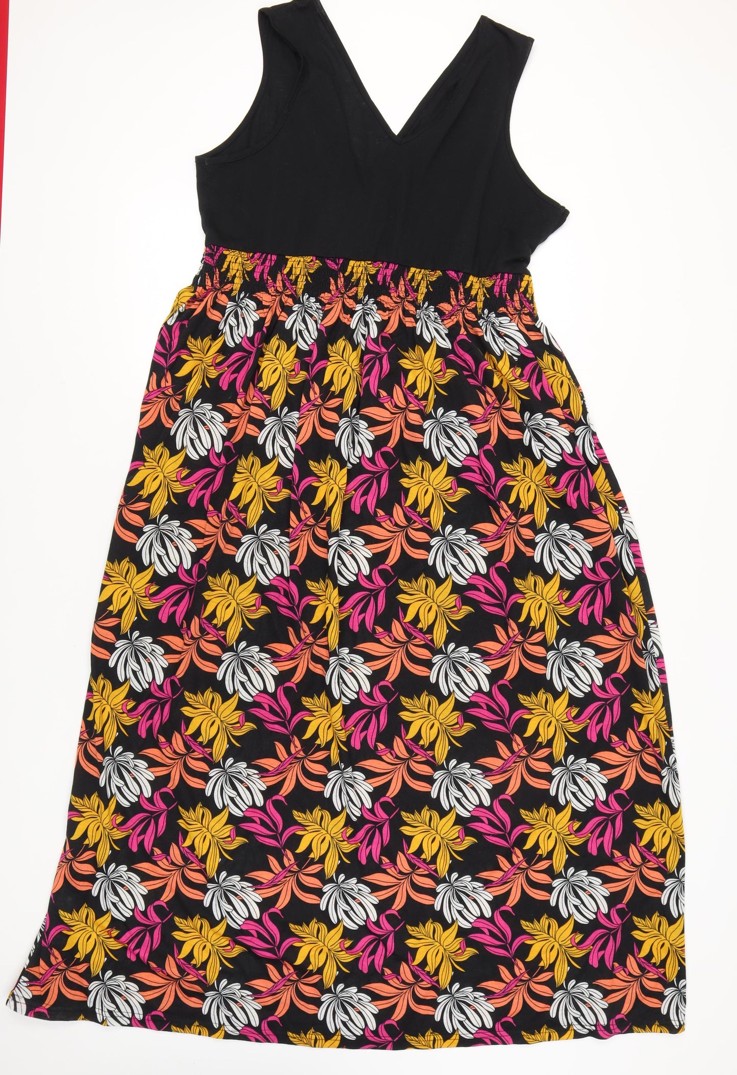 Studio Women's Plus Size 20 Multicoloured Floral A-Line Midi Dress