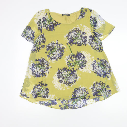 Bonmarché Womens Multicoloured Floral Short Sleeve Blouse Size 12
