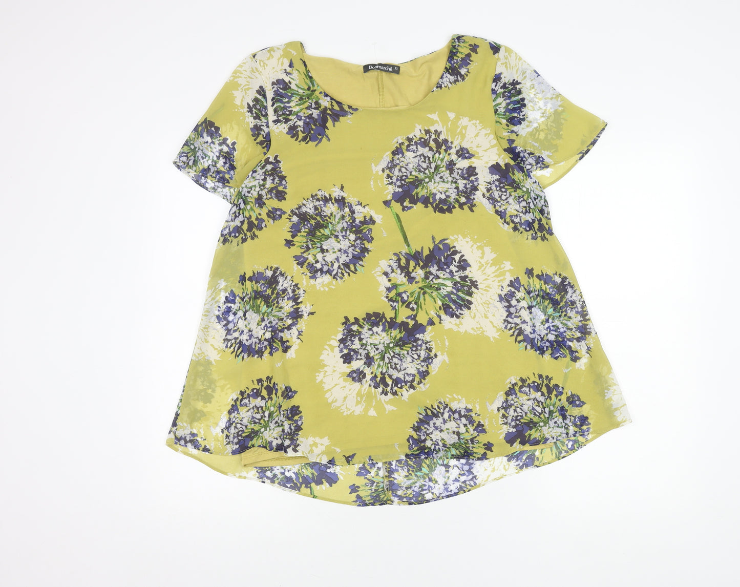 Bonmarché Womens Multicoloured Floral Short Sleeve Blouse Size 12