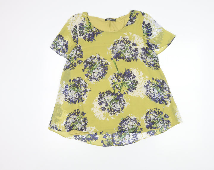 Bonmarché Womens Multicoloured Floral Short Sleeve Blouse Size 12