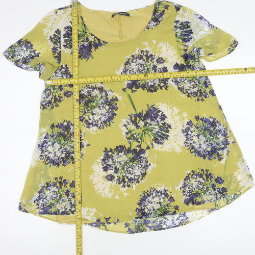 Bonmarché Womens Multicoloured Floral Short Sleeve Blouse Size 12