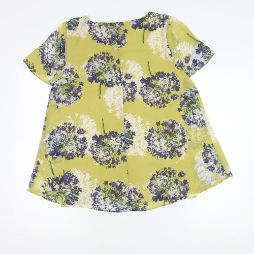 Bonmarché Womens Multicoloured Floral Short Sleeve Blouse Size 12