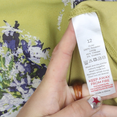 Bonmarché Womens Multicoloured Floral Short Sleeve Blouse Size 12