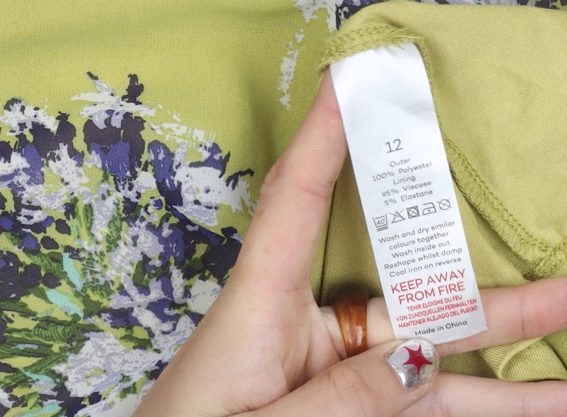 Bonmarché Womens Multicoloured Floral Short Sleeve Blouse Size 12