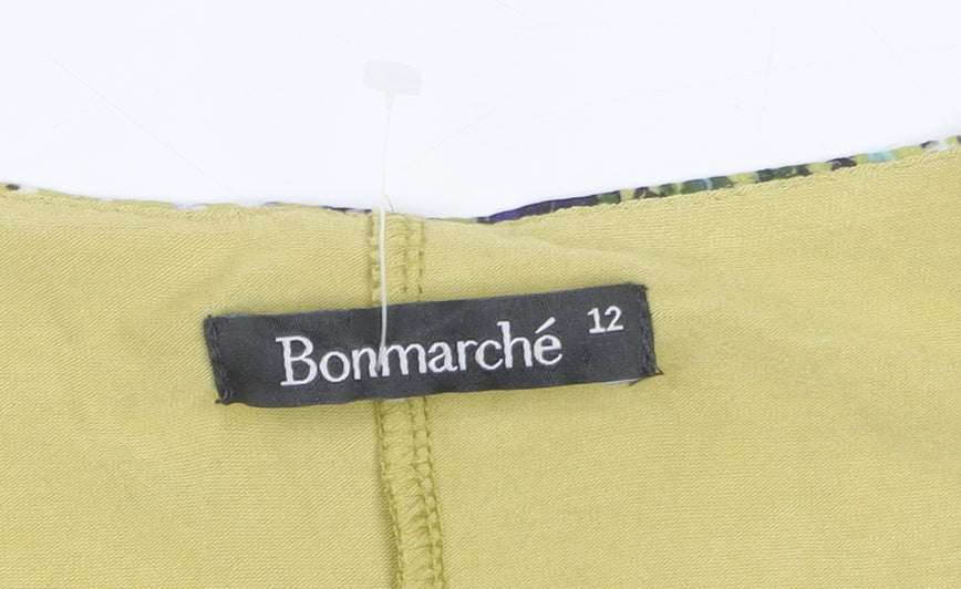Bonmarché Womens Multicoloured Floral Short Sleeve Blouse Size 12