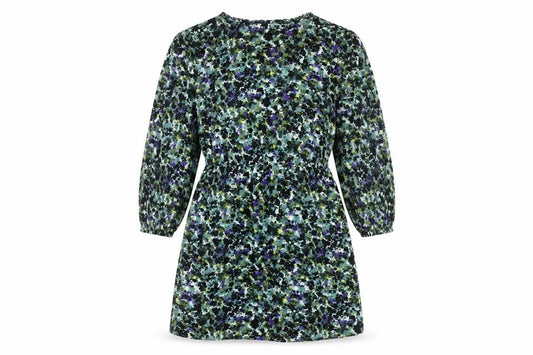 Front view of Next Women’s Multicoloured Floral A-Line Short Dress, size UK 12