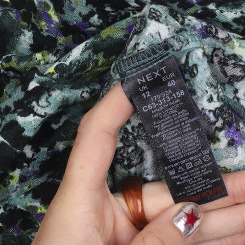 Next Women’s Multicoloured Floral A-Line Short Dress Size 12