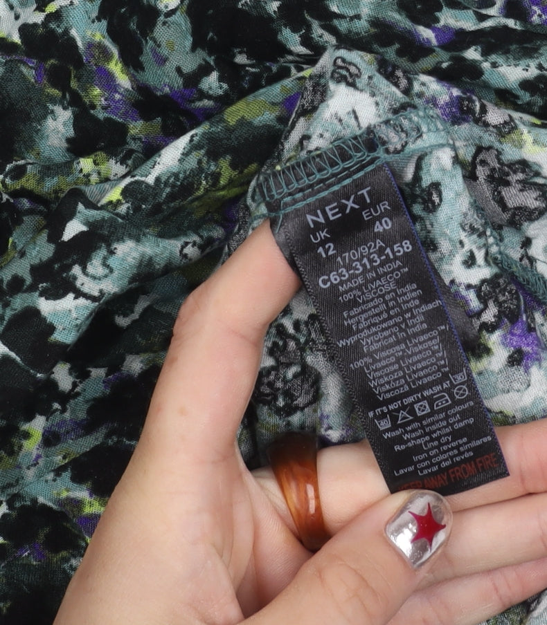 Next Women’s Multicoloured Floral A-Line Short Dress Size 12