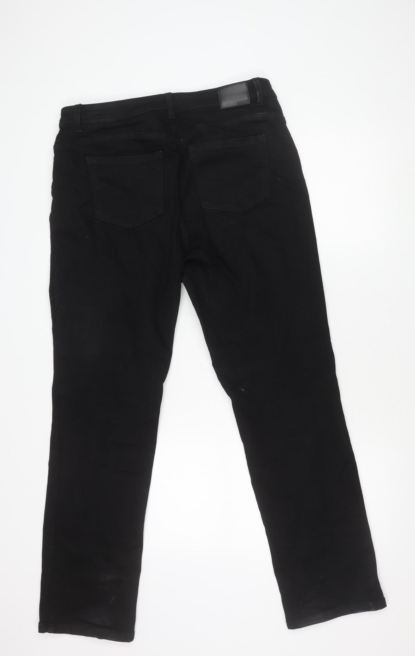 Next Men’s Black Slim Fit Straight Leg Jeans 40W 31L Mid Rise