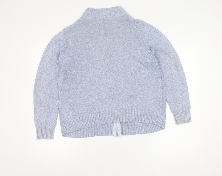 ISLE Essentials Women's Blue Size 18 Cotton Full Zip Jumper