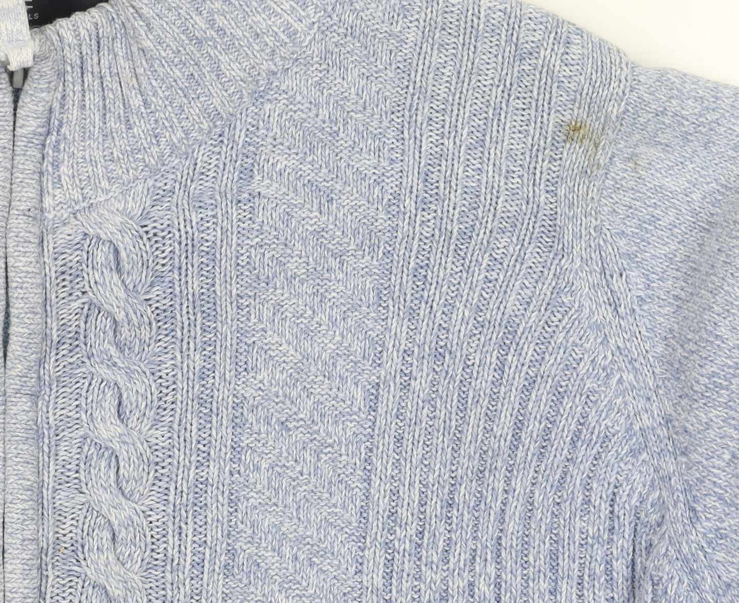 ISLE Essentials Women's Blue Size 18 Cotton Full Zip Jumper