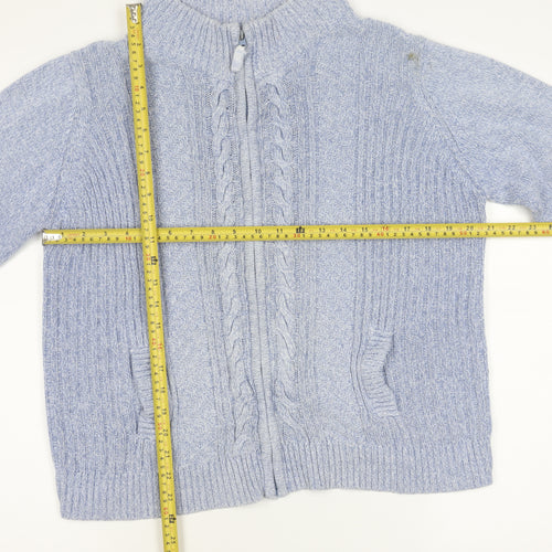 ISLE Essentials Women's Blue Size 18 Cotton Full Zip Jumper