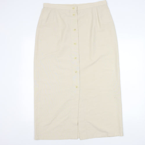 Marks and Spencer Women’s Beige Midi Pencil Skirt Size 18