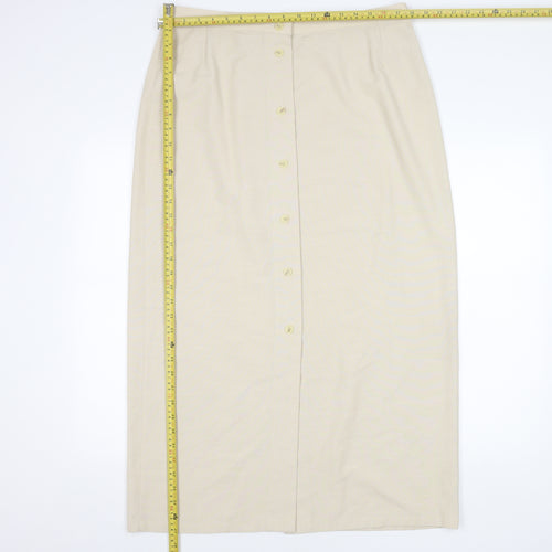 Marks and Spencer Women’s Beige Midi Pencil Skirt Size 18