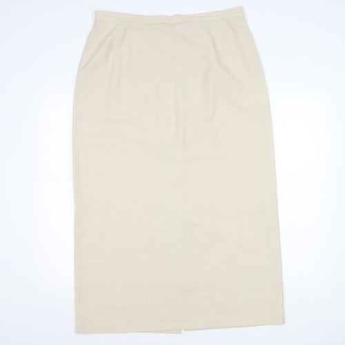 Marks and Spencer Women’s Beige Midi Pencil Skirt Size 18