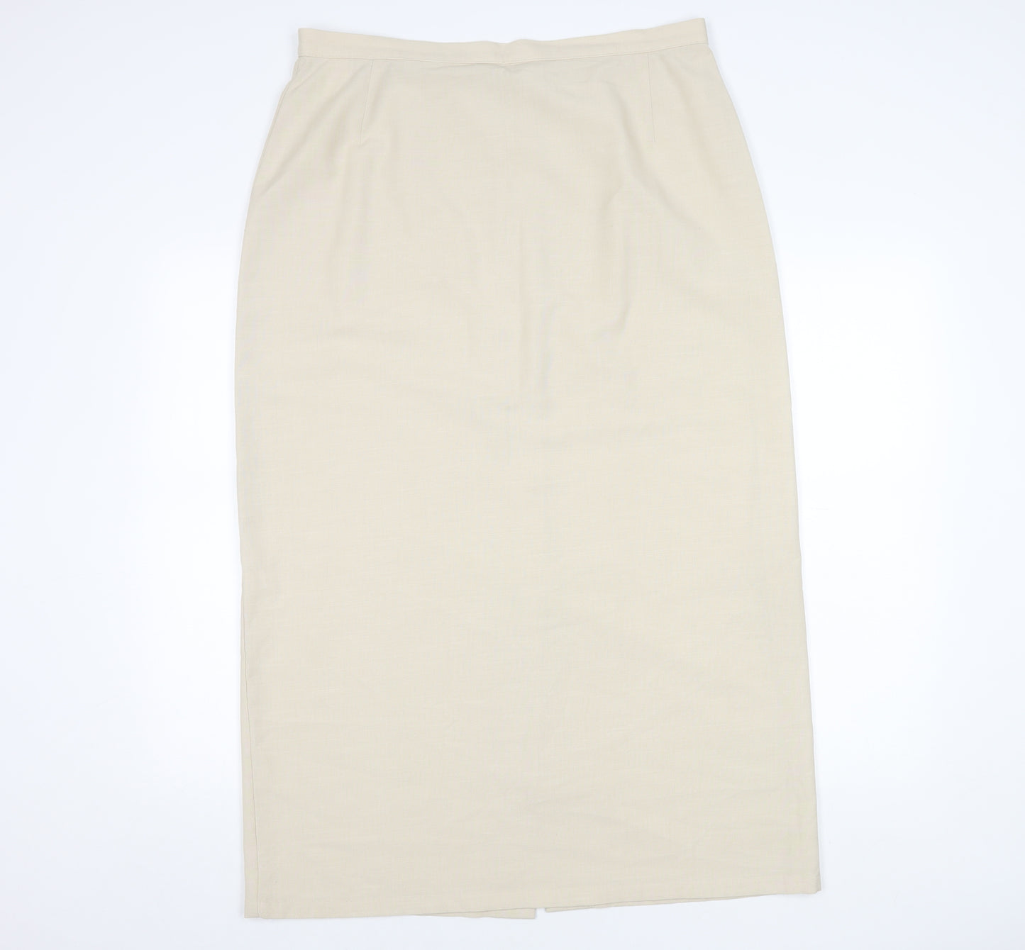 Marks and Spencer Women’s Beige Midi Pencil Skirt Size 18