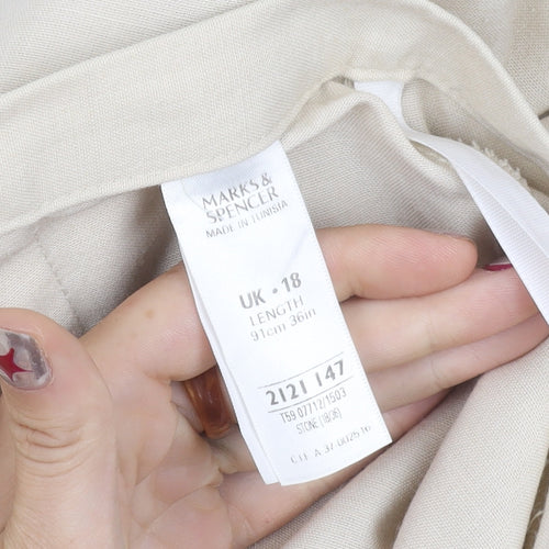 Marks and Spencer Women’s Beige Midi Pencil Skirt Size 18