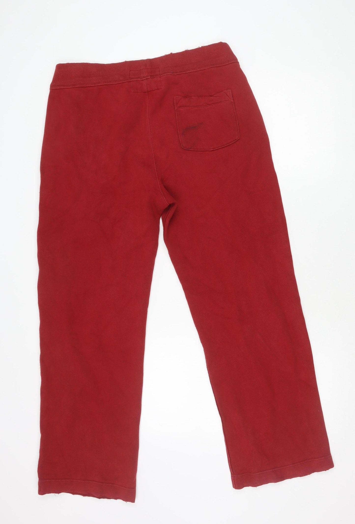 Hollister Women’s Red Sweatpants S Fleece Straight Leg Logo Casual