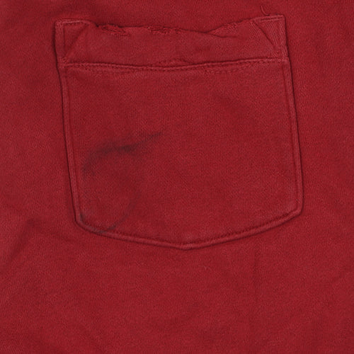 Hollister Women’s Red Sweatpants S Fleece Straight Leg Logo Casual
