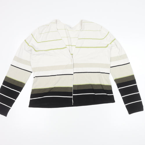 Planet Womens Multicoloured Striped V-Neck Cardigan Size L