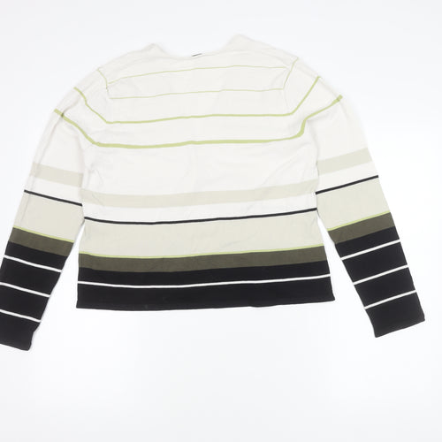 Planet Womens Multicoloured Striped V-Neck Cardigan Size L