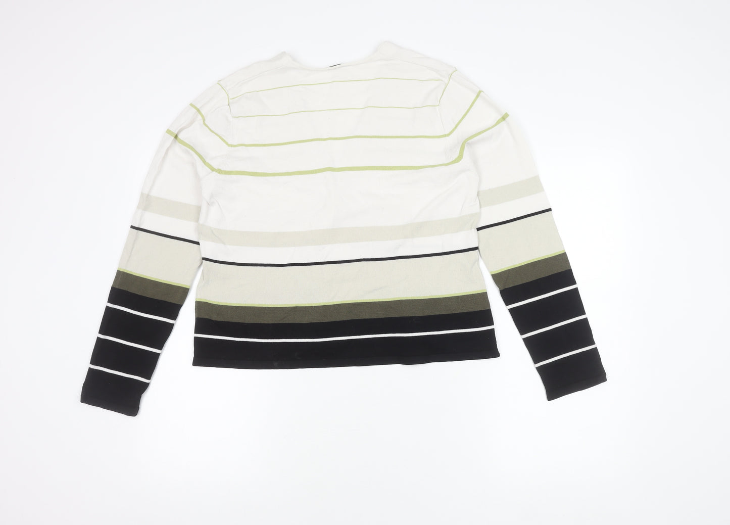 Planet Womens Multicoloured Striped V-Neck Cardigan Size L