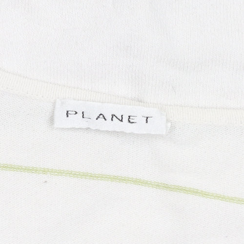 Planet Womens Multicoloured Striped V-Neck Cardigan Size L
