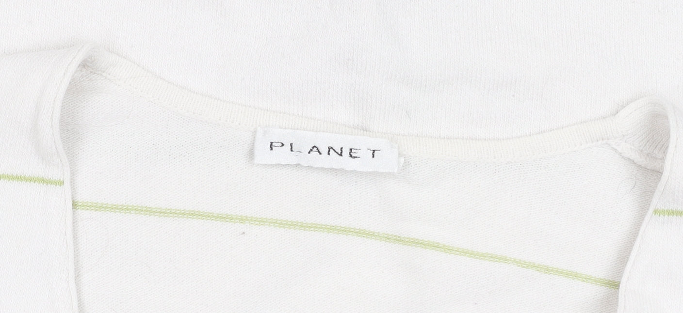 Planet Womens Multicoloured Striped V-Neck Cardigan Size L