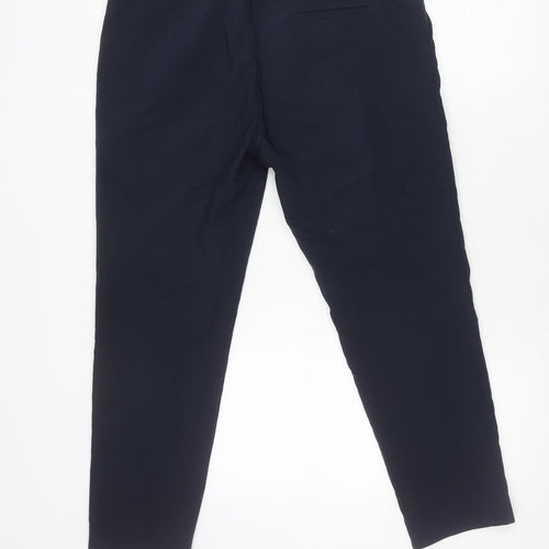 H&M Women's Blue Size 12 Slim Fit Straight Leg Trousers