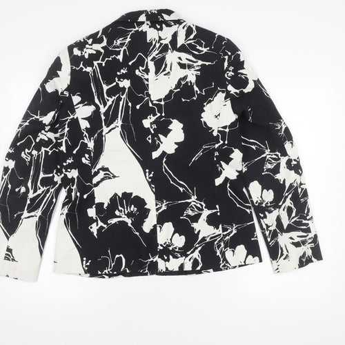 Gray & Osbourn Women’s Black Floral Blazer L Regular Fit Tailored