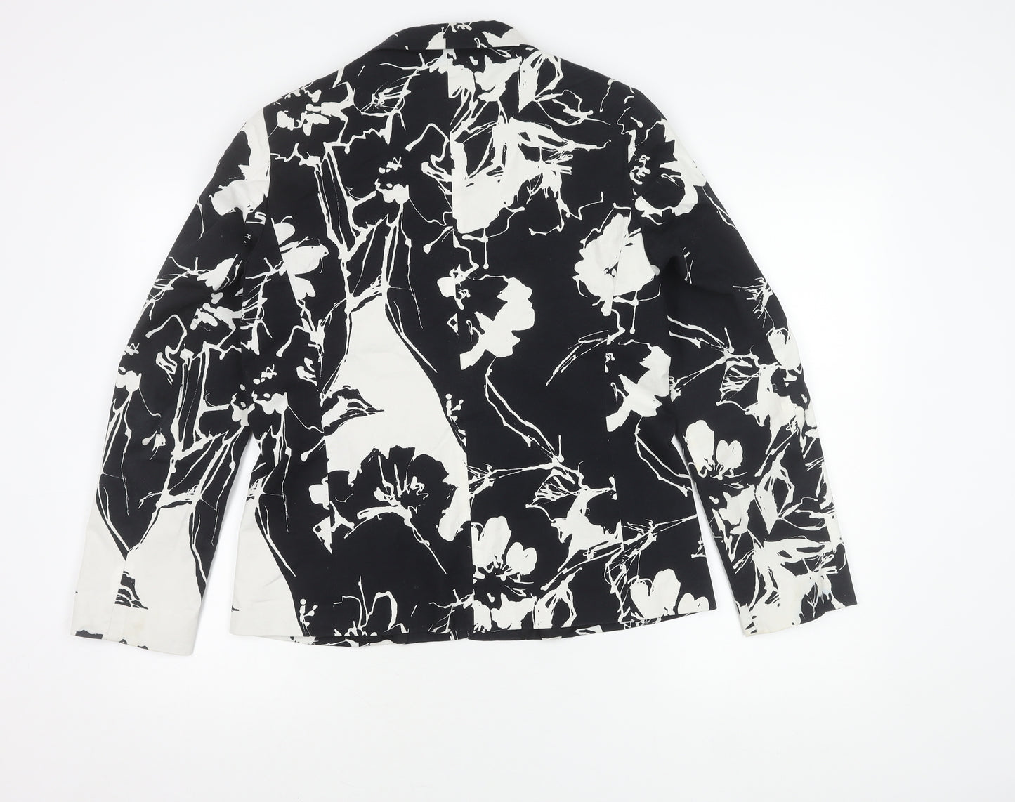 Gray & Osbourn Women’s Black Floral Blazer L Regular Fit Tailored