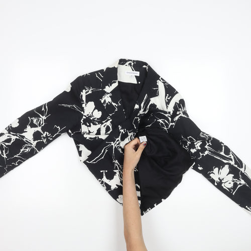 Gray & Osbourn Women’s Black Floral Blazer L Regular Fit Tailored