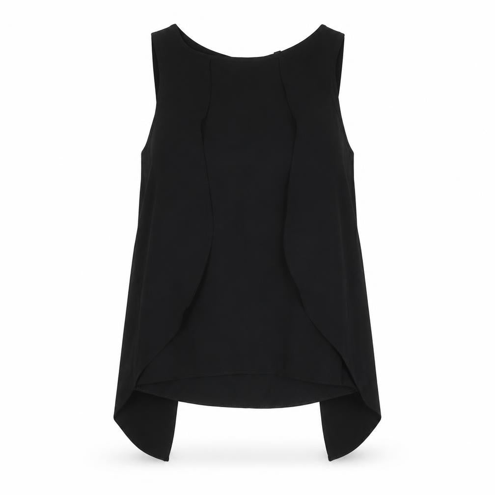 Front view of River Island Women’s Black, size UK 12, Sleeveless Blouse