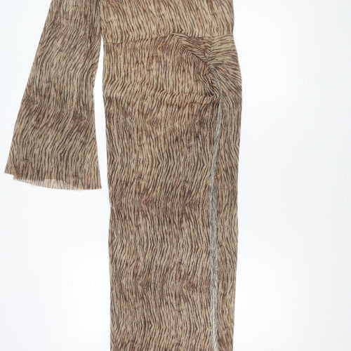 ASOS Women’s Brown Animal Print Bodycon Maxi Dress UK 10