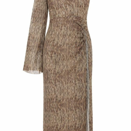 ASOS Women’s Brown Animal Print Bodycon Maxi Dress UK 10
