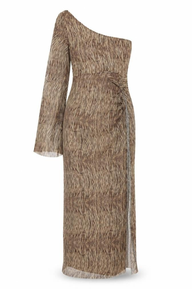 ASOS Women’s Brown Animal Print Bodycon Maxi Dress UK 10