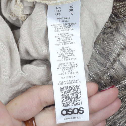 ASOS Women’s Brown Animal Print Bodycon Maxi Dress UK 10
