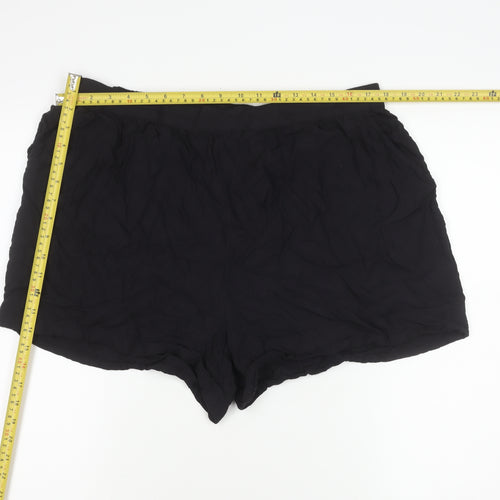Next Women’s Black Size 18 Regular Fit Summer Viscose Shorts