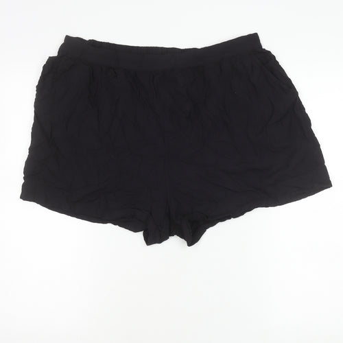 Next Women’s Black Size 18 Regular Fit Summer Viscose Shorts