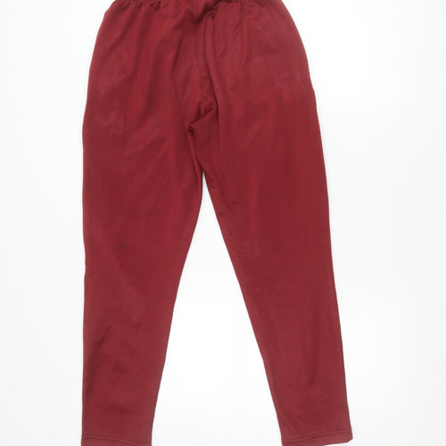 Nike Men's Red Jogger Trousers S Regular Fit Fleece Autumn Winter